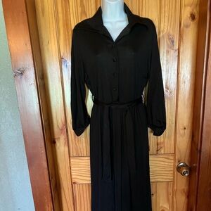 Vintage 70’s Loungewear by Gassard Black Dress